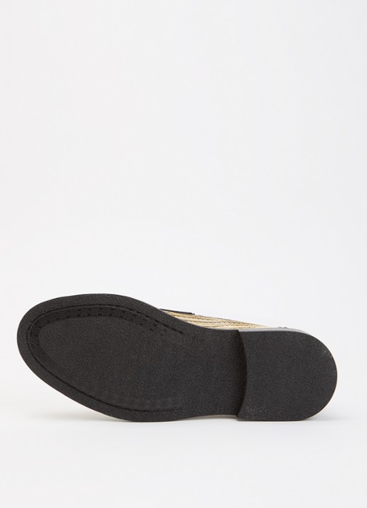 Filling Pieces Panier Tea loafer met details van leer - detail 4 beige
