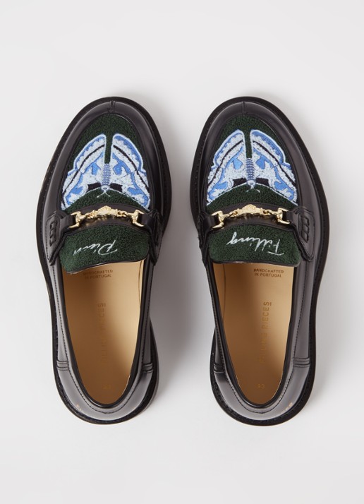 Filling Pieces Polido Microbes loafer van leer met print  - detail 3 zwart