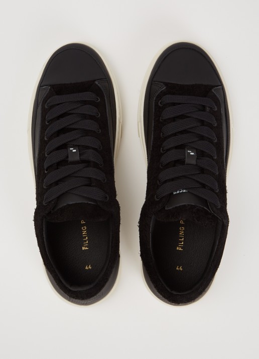 Filling Pieces Riviera Fuzz sneaker van suède - detail 2 zwart
