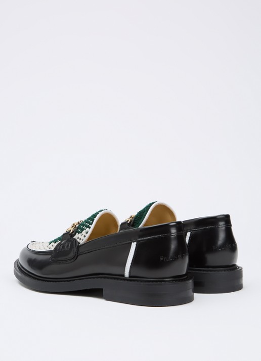 Filling Pieces Rugby Degrade loafer van leer met horsebit  - achterkant 5 zwart