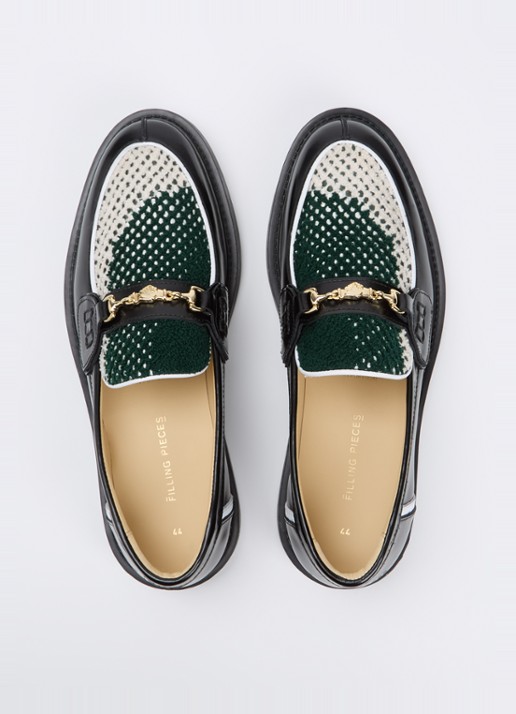 Filling Pieces Rugby Degrade loafer van leer met horsebit  - detail 3 zwart