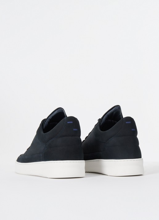 Filling Pieces Sneaker van nubuck - achterkant 4 donkerblauw