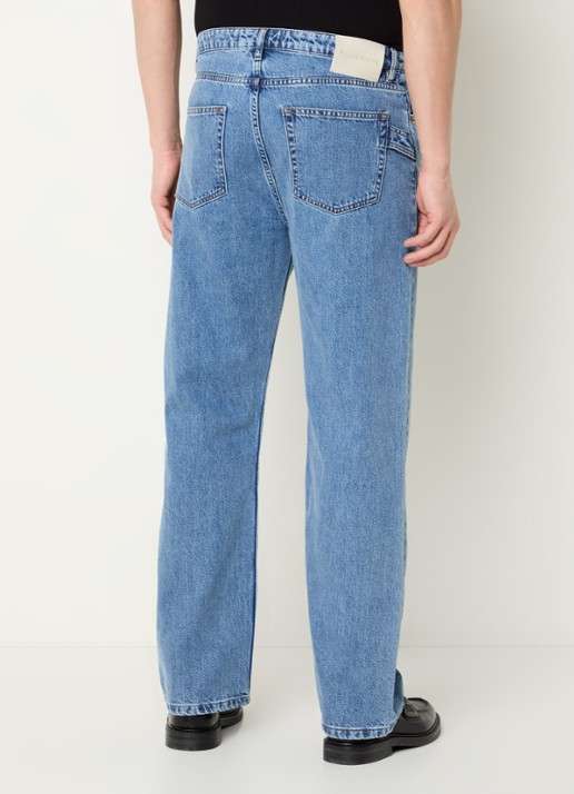 Filling Pieces Straight fit jeans met medium wassing - achterkant 5 indigo