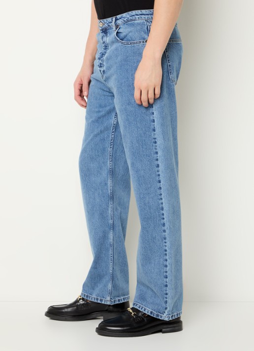 Filling Pieces Straight fit jeans met medium wassing - detail 4 indigo