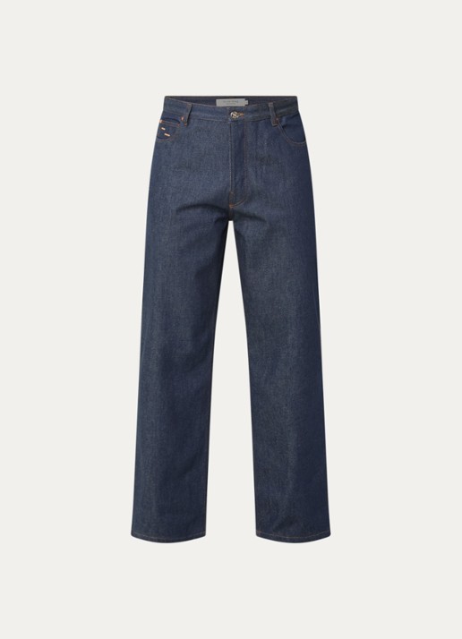 Filling Pieces Straight leg jeans met donkere wassing - voorkant 4 indigo