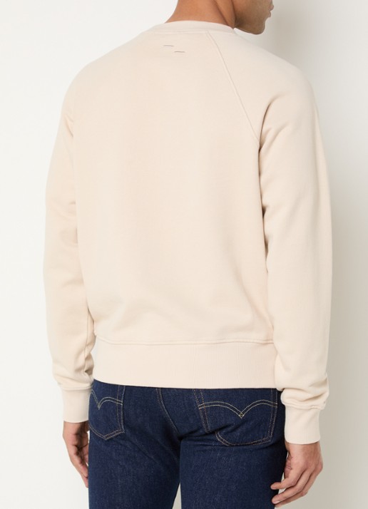 Filling Pieces Sweater met logoborduring - achterkant 3 creme