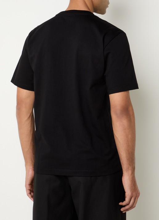 Filling Pieces Tonal T-shirt met logoborduring - achterkant 4 zwart