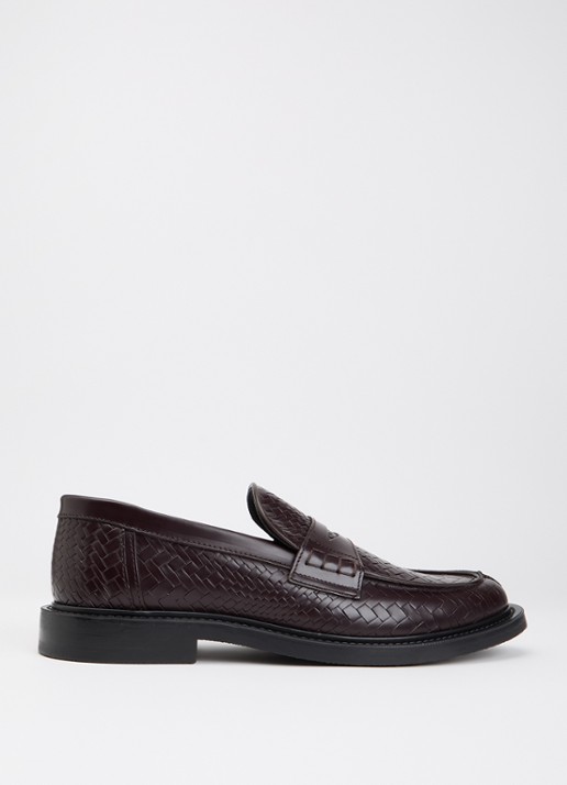 Filling Pieces Woven Twist loafer van leer met gevlochten detail