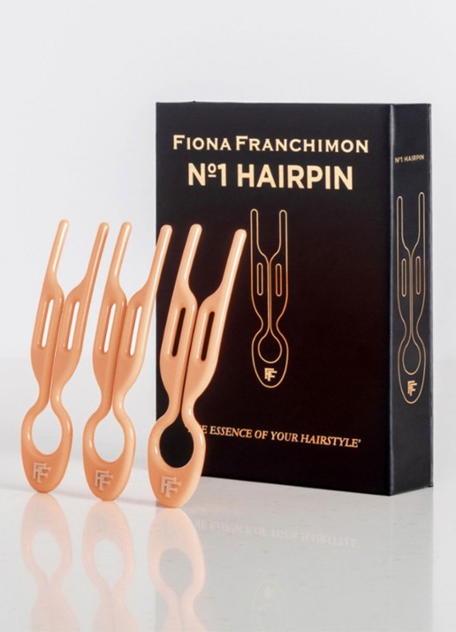 Fiona Franchimon Nº 1 Hairpin - haarpin set van 3 - voorkant 2 peach fuzz
