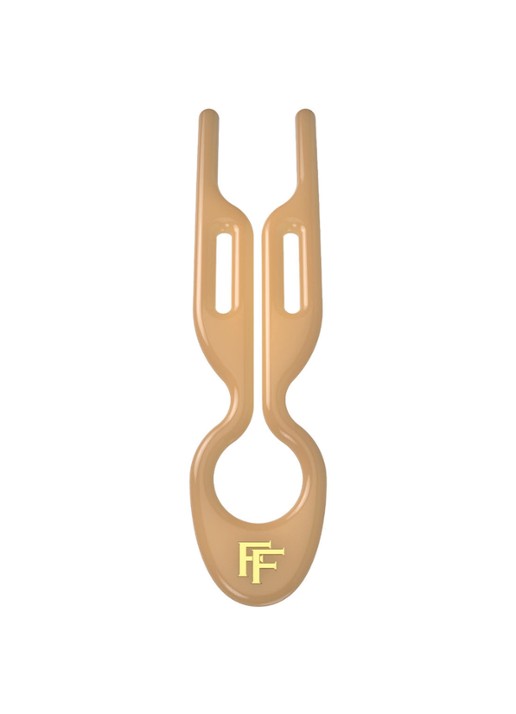 Fiona Franchimon Nº 1 Hairpin - haarpin set van 3  - detail smooth caramel