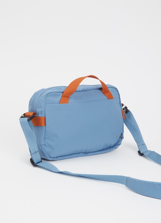 Fjällräven High Coast crossbodytas met logo - achterkant 2 blauwgrijs