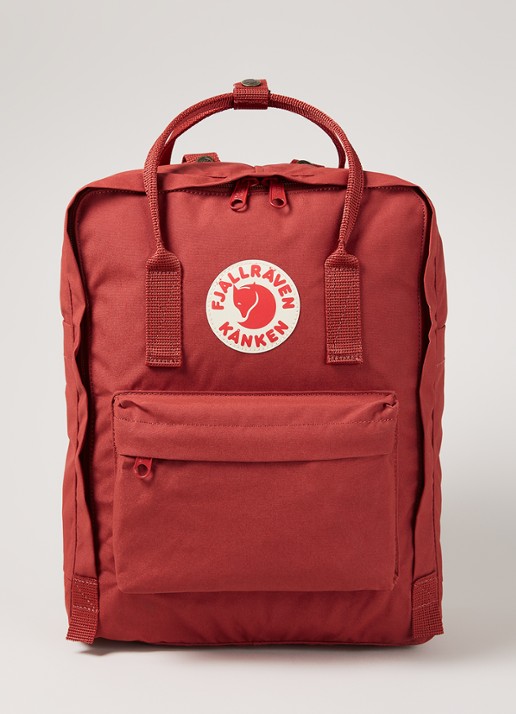 Fjällräven Kånken rugzak met logo - voorkant 2 donkerrood