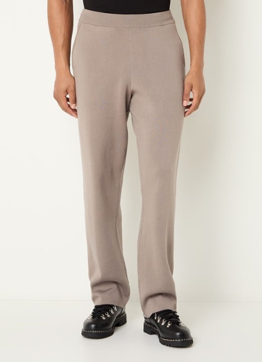 FLÂNEUR Atelier straight fit broek met logo en steekzakken