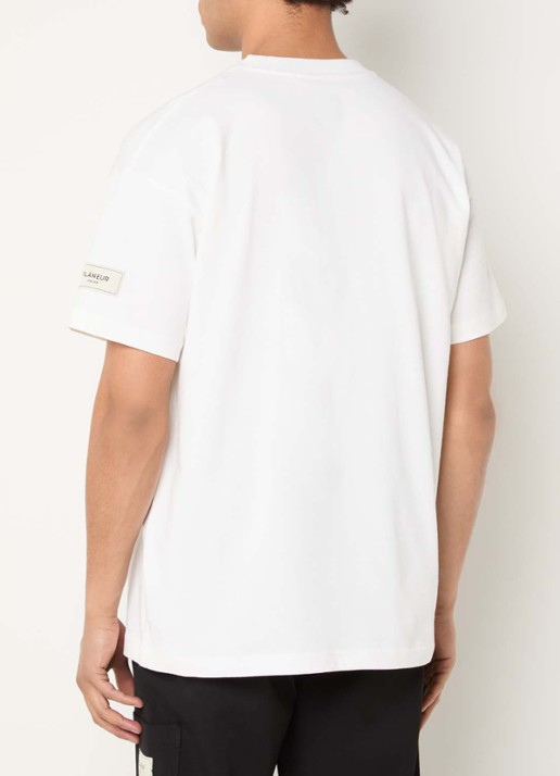 FLÂNEUR Atelier T-shirt met logo - achterkant 3 wit