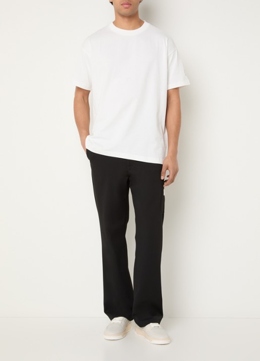 FLÂNEUR Atelier T-shirt met logo - voorkant 2 wit