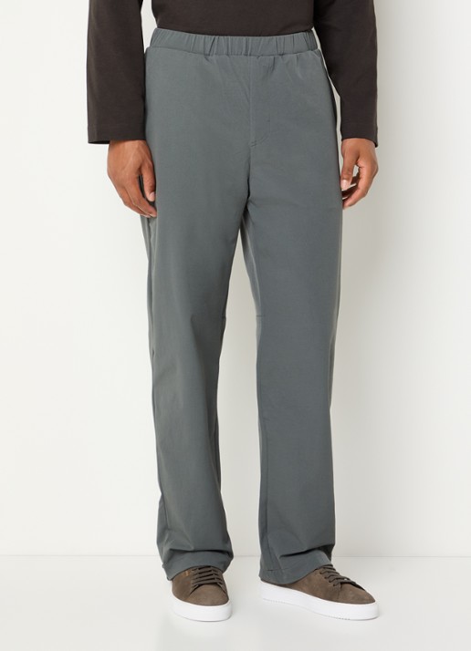 FLÂNEUR Badge straight fit broek met steekzakken