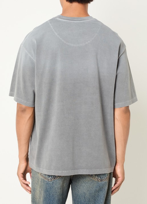 FLÂNEUR City Aliens T-shirt met logoprint - achterkant 4 middengrijs