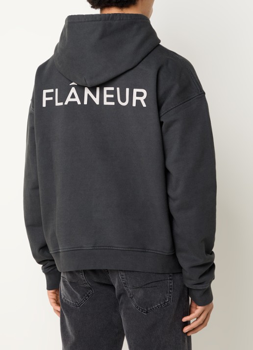 FLÂNEUR Hoodie met logo- en backprint