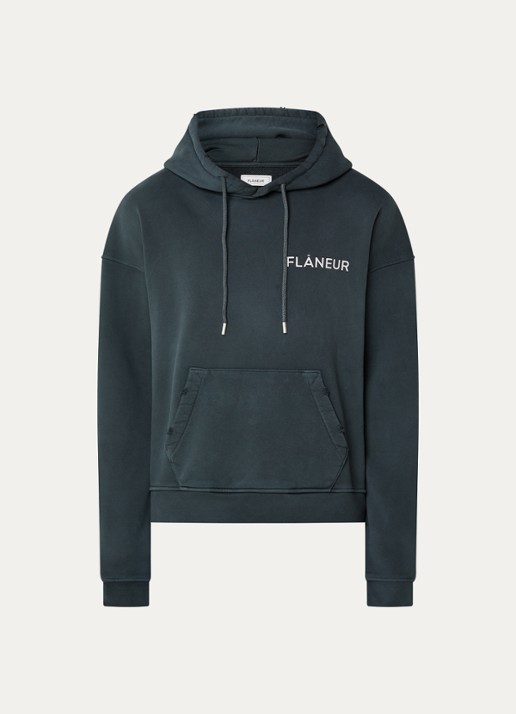 FLÂNEUR Hoodie met logo- en backprint