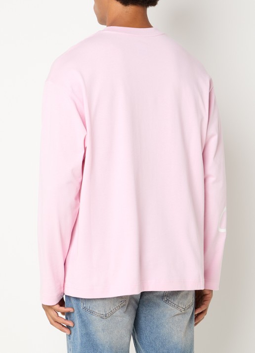 FLÂNEUR Longsleeve met logoprint - achterkant 4 roze