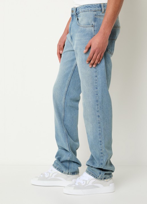 FLÂNEUR Loose fit jeans met lichte wassing - detail 2 indigo