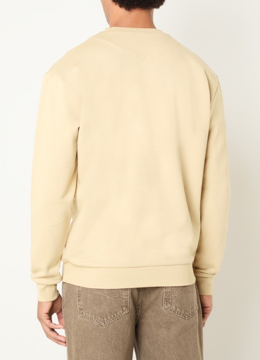 FLÂNEUR Signature sweater met logoprint - achterkant 4 beige