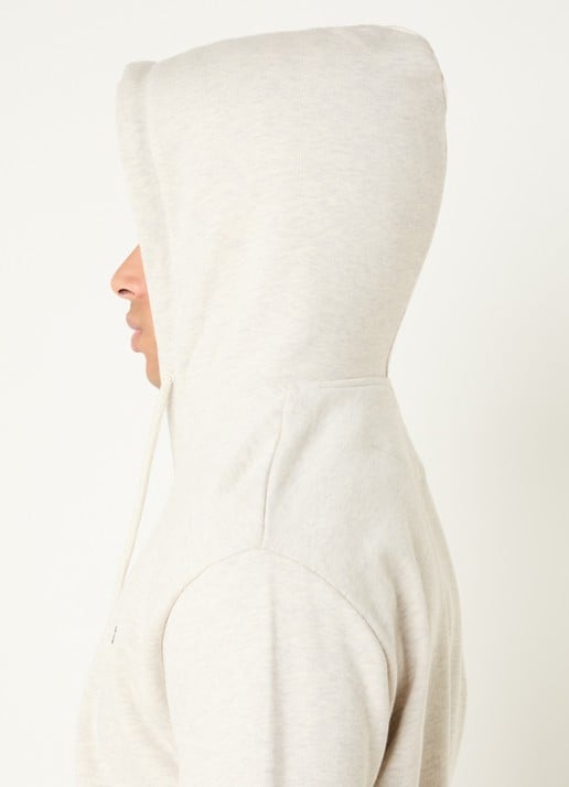 FLÂNEUR Signature sweatvest met logo - detail 2 grijsmele