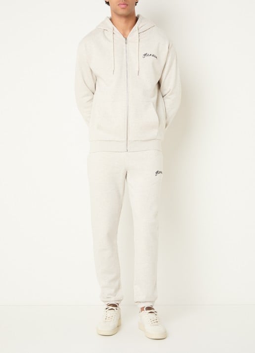 FLÂNEUR Signature sweatvest met logo - voorkant 5 grijsmele