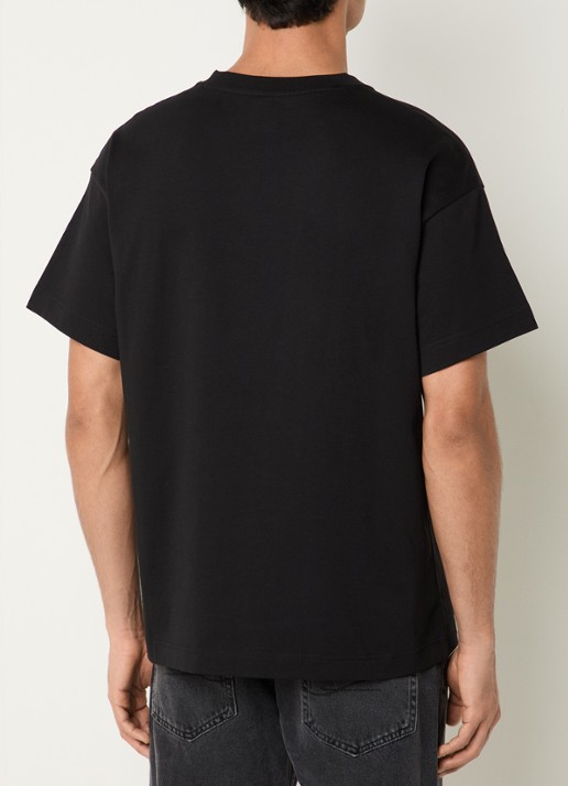 FLÂNEUR Signature T-shirt met logo - achterkant 4 zwart