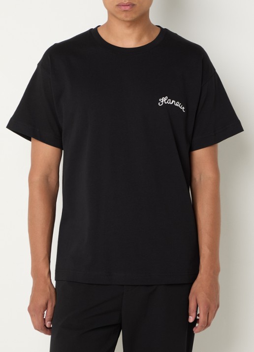 FLÂNEUR Signature T-shirt met logoborduring