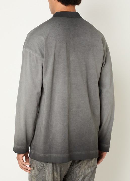 FLÂNEUR Sound & Design Studio Member regular fit polo met logoprint - achterkant 4 grijs