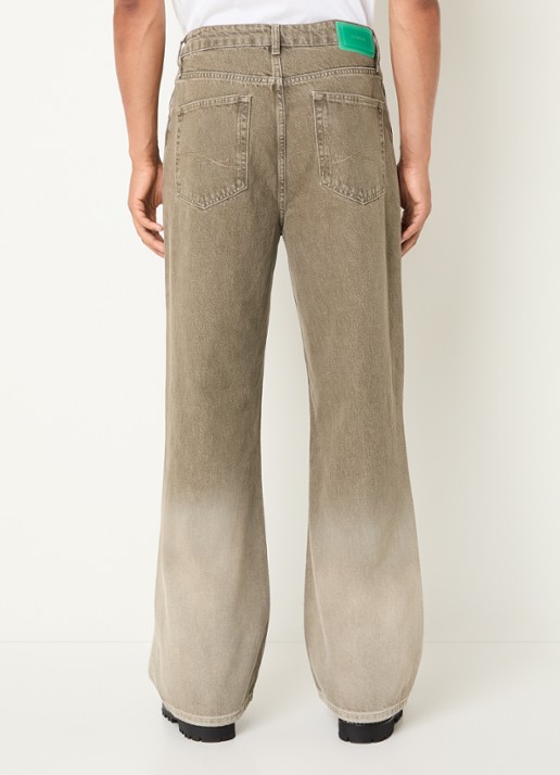 FLÂNEUR Straight leg jeans met gekleurde wassing - achterkant 5 grijs