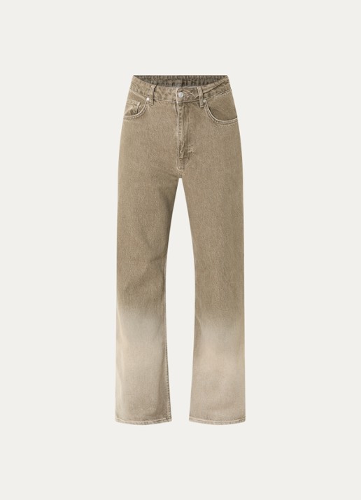 FLÂNEUR Straight leg jeans met gekleurde wassing - voorkant 3 grijs
