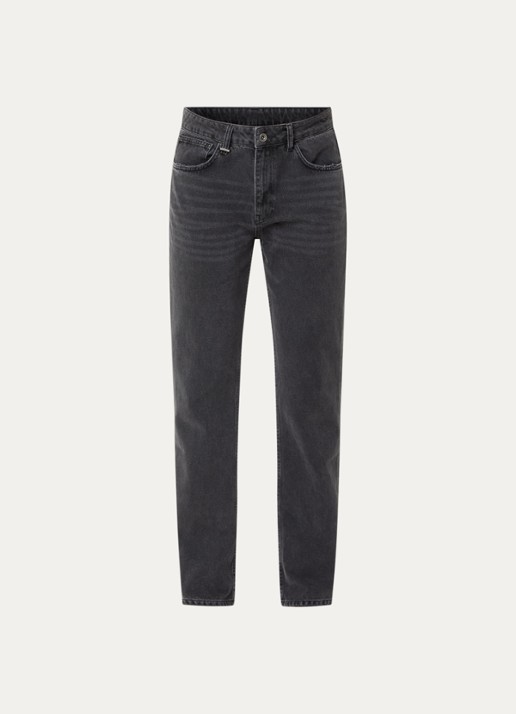 FLÂNEUR Straight leg jeans met steekzakken - voorkant 3 antraciet