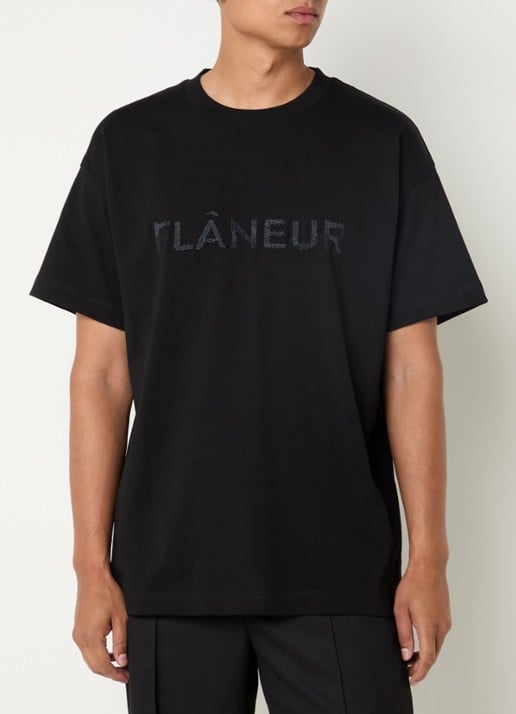 FLÂNEUR T-shirt met logoborduring