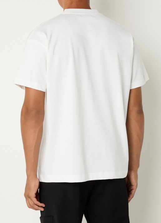 FLÂNEUR T-shirt met logoprint - achterkant 4 wit