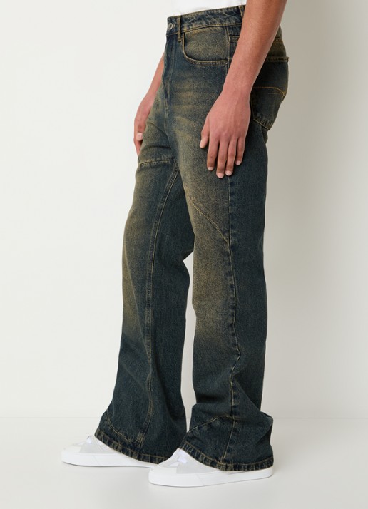 FLÂNEUR Window Metropole flared jeans met donkere wassing - detail 5 indigo