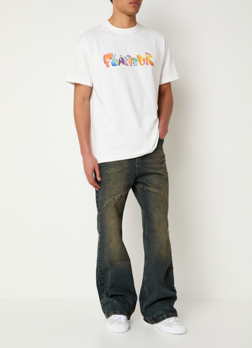FLÂNEUR Window Metropole flared jeans met donkere wassing - voorkant 3 indigo