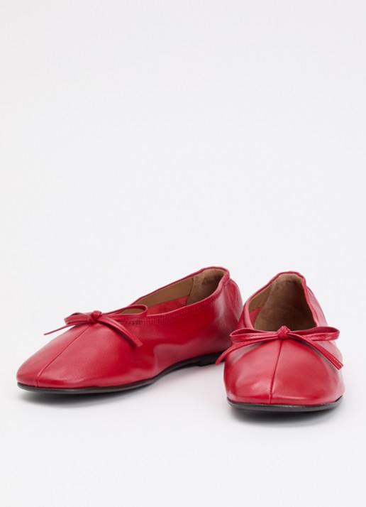 Flattered Blaise ballerina van geitenleer - detail 2 rood