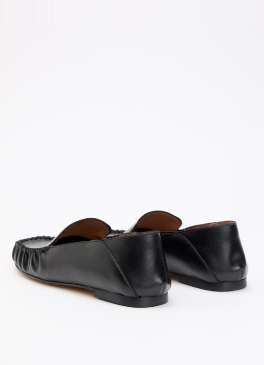 Flattered Bon Bon mocassin van leer - achterkant zwart