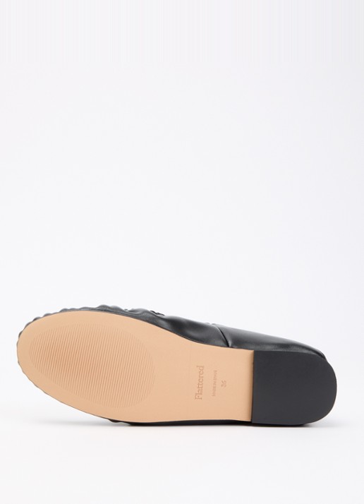 Flattered Bon Bon mocassin van leer - detail 5 zwart
