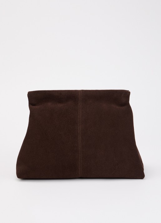 Flattered Clay clutch van kalfssuède