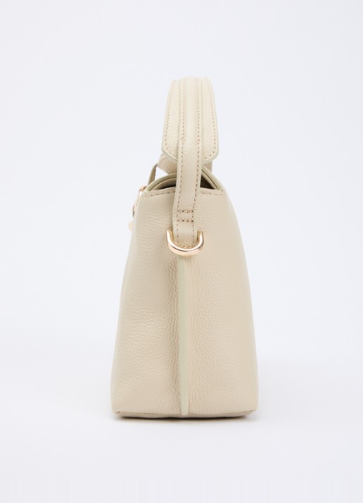 Flattered Hanna Mini handtas van leer met afneembare schouderriem - detail 3 gebroken wit