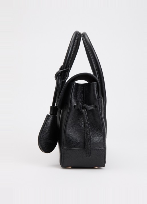 Flattered Lydia mini handtas van leer met afneembare schouderriem  - detail 4 zwart
