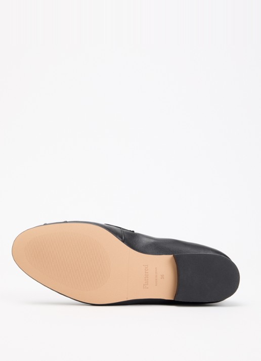 Flattered Samoa slip-on van leer  - detail 5 zwart