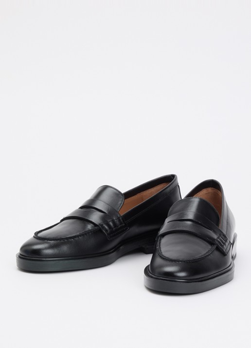 Flattered Sara loafer van leer - detail 2 zwart
