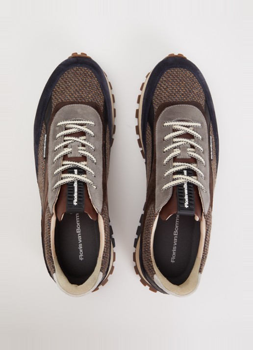 Floris van Bommel De Grommer 05.10 sneaker met suède details - detail 4 bruin