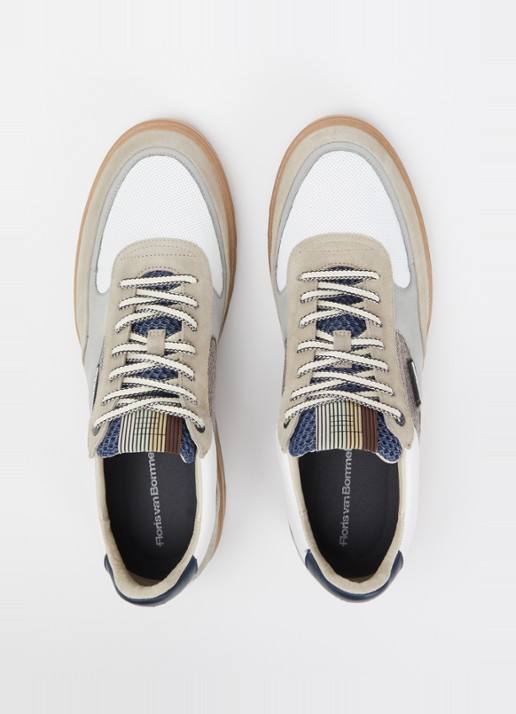 Floris van Bommel De Kupster 05.21 sneaker met suède details  - detail 3 lichtbruin