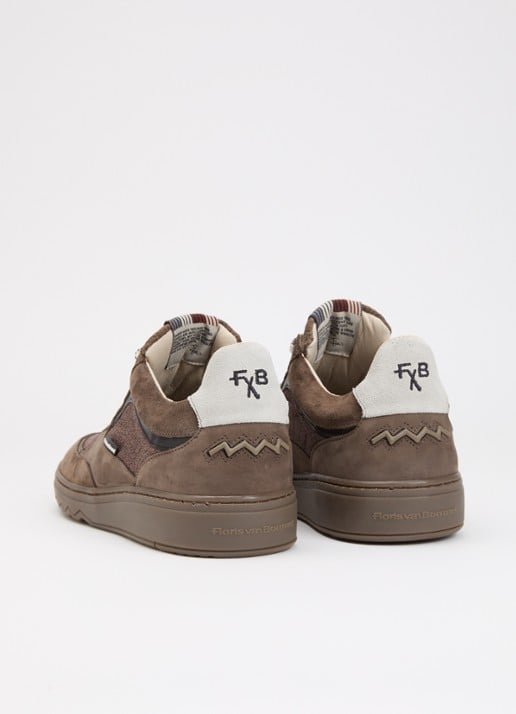 Floris van Bommel De Kupster 09.00 sneaker met suède details - achterkant 4 bruin