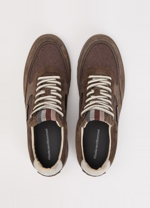 Floris van Bommel De Kupster 09.00 sneaker met suède details - detail 2 bruin